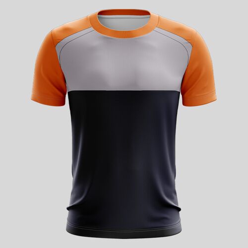 Orange Esport Pattern Full Print Roundneck Shirt Thumbnail