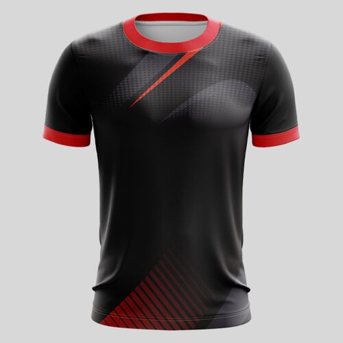 Red Esport Pattern Full Print Roundneck Shirt Thumbnail