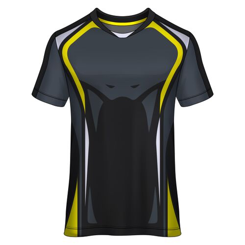 Black and Yellow Vector Design Full Print Shirt Thumbnail