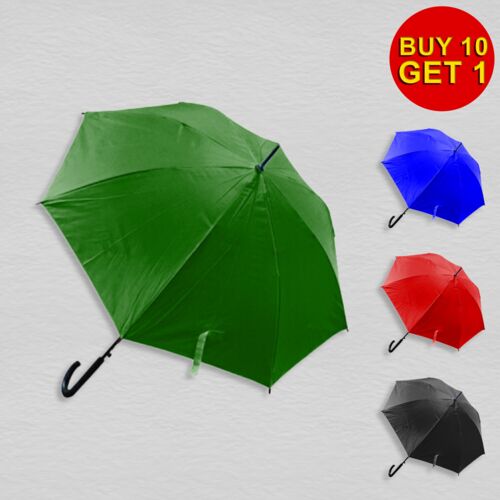 Buy 10 Get 1 J-Handle Nylon Umbrella Thumbnail