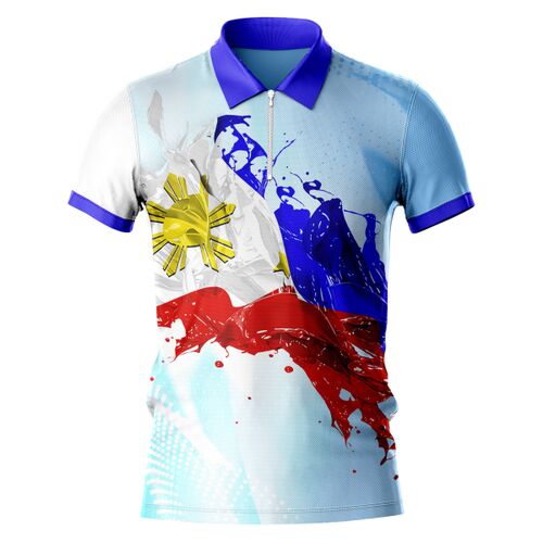 Philippine Design Full Print Polo Zipper Thumbnail