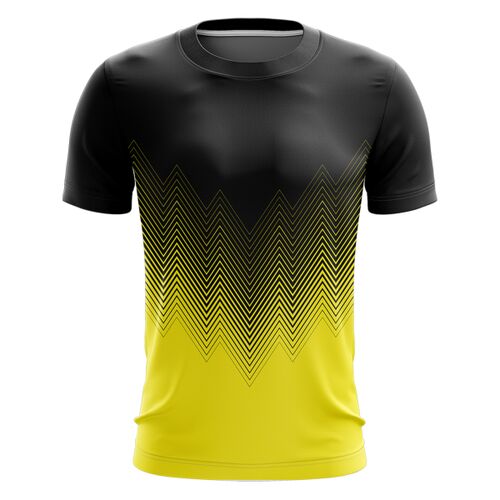 Zigzag Line Design Full Print Roundneck Shirt Thumbnail