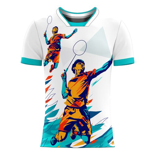 Badminton Jersey Full Print Sublimation Shirt Thumbnail