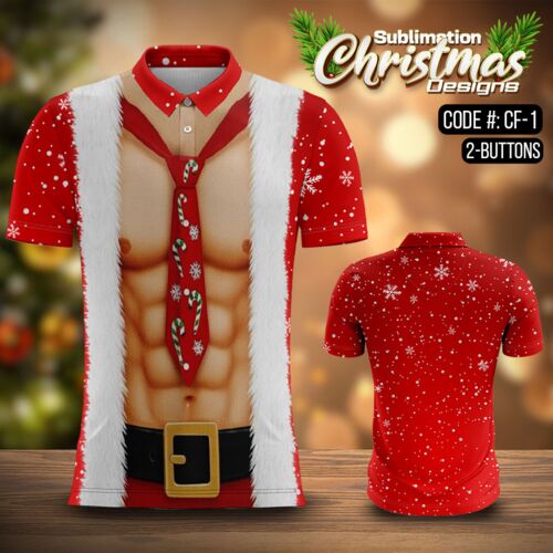 Christmas Costume Full Print Polo Shirt Thumbnail