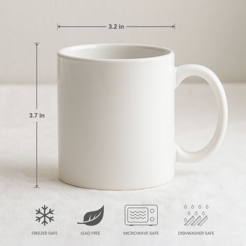 11oz Ceramic White Mug Thumbnail