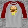 Raglan 3/4 Roundneck Shirt (Gray Body) Thumbnail