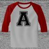 Raglan 3/4 Roundneck Shirt (Gray Body) Thumbnail