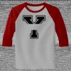 Raglan 3/4 Roundneck Shirt (Gray Body) Thumbnail