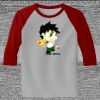 Raglan 3/4 Roundneck Shirt (Gray Body) Thumbnail
