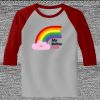Raglan 3/4 Roundneck Shirt (Gray Body) Thumbnail
