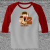 Raglan 3/4 Roundneck Shirt (Gray Body) Thumbnail