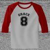 Raglan 3/4 Roundneck Shirt (Gray Body) Thumbnail