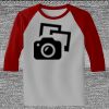 Raglan 3/4 Roundneck Shirt (Gray Body) Thumbnail