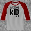 Raglan 3/4 Roundneck Shirt (Gray Body) Thumbnail