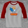 Raglan 3/4 Roundneck Shirt (Gray Body) Thumbnail