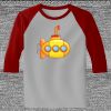 Raglan 3/4 Roundneck Shirt (Gray Body) Thumbnail
