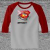 Raglan 3/4 Roundneck Shirt (Gray Body) Thumbnail