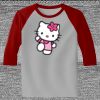 Raglan 3/4 Roundneck Shirt (Gray Body) Thumbnail