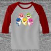 Raglan 3/4 Roundneck Shirt (Gray Body) Thumbnail