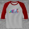 Raglan 3/4 Roundneck Shirt (Gray Body) Thumbnail