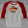 Raglan 3/4 Roundneck Shirt (Gray Body) Thumbnail