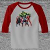 Raglan 3/4 Roundneck Shirt (Gray Body) Thumbnail