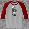 Raglan 3/4 Roundneck Shirt (Gray Body) Thumbnail