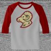 Raglan 3/4 Roundneck Shirt (Gray Body) Thumbnail