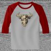 Raglan 3/4 Roundneck Shirt (Gray Body) Thumbnail