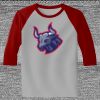 Raglan 3/4 Roundneck Shirt (Gray Body) Thumbnail
