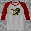 Raglan 3/4 Roundneck Shirt (Gray Body) Thumbnail