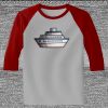 Raglan 3/4 Roundneck Shirt (Gray Body) Thumbnail