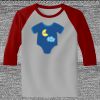 Raglan 3/4 Roundneck Shirt (Gray Body) Thumbnail