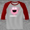 Raglan 3/4 Roundneck Shirt (Gray Body) Thumbnail