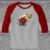 Raglan 3/4 Roundneck Shirt (Gray Body) Thumbnail