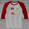 Raglan 3/4 Roundneck Shirt (Gray Body) Thumbnail