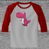 Raglan 3/4 Roundneck Shirt (Gray Body) Thumbnail