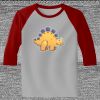 Raglan 3/4 Roundneck Shirt (Gray Body) Thumbnail