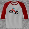 Raglan 3/4 Roundneck Shirt (Gray Body) Thumbnail