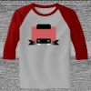 Raglan 3/4 Roundneck Shirt (Gray Body) Thumbnail
