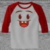 Raglan 3/4 Roundneck Shirt (Gray Body) Thumbnail