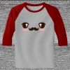 Raglan 3/4 Roundneck Shirt (Gray Body) Thumbnail