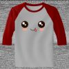 Raglan 3/4 Roundneck Shirt (Gray Body) Thumbnail