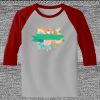 Raglan 3/4 Roundneck Shirt (Gray Body) Thumbnail