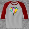 Raglan 3/4 Roundneck Shirt (Gray Body) Thumbnail