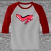 Raglan 3/4 Roundneck Shirt (Gray Body) Thumbnail