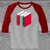 Raglan 3/4 Roundneck Shirt (Gray Body) Thumbnail