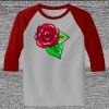 Raglan 3/4 Roundneck Shirt (Gray Body) Thumbnail