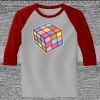Raglan 3/4 Roundneck Shirt (Gray Body) Thumbnail