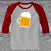Raglan 3/4 Roundneck Shirt (Gray Body) Thumbnail